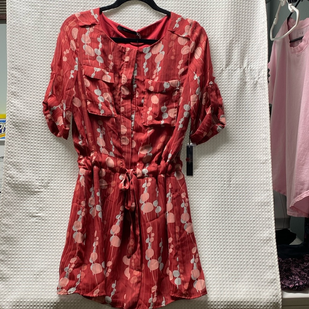 Vertigo mini drawstring dress. NWT. Size Medium